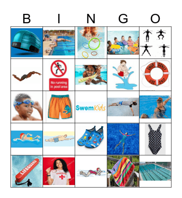 SwemKids Bingo Card