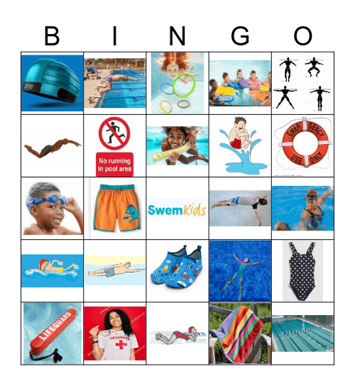 SwemKids Bingo Card