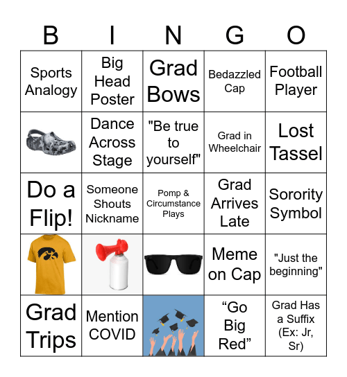 Nebraska Commencement Bingo Card