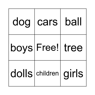 OBJECTS AND PEOPLE Bingo Card
