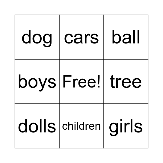 OBJECTS AND PEOPLE Bingo Card