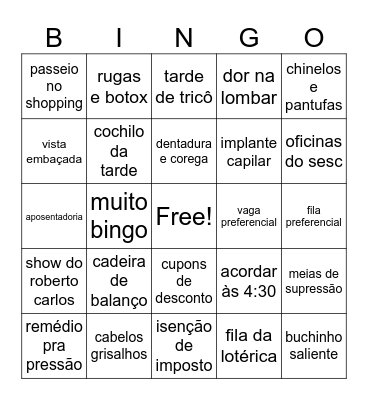 BINGO DO HERCÍLIO Bingo Card