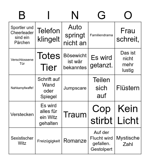 Krötes horrorbingo Card