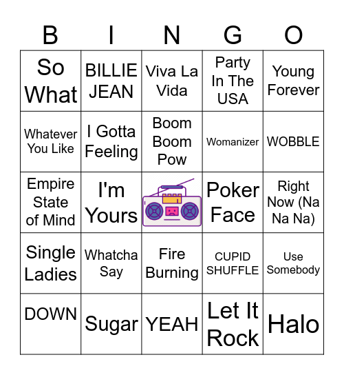 Hits Bingo Card