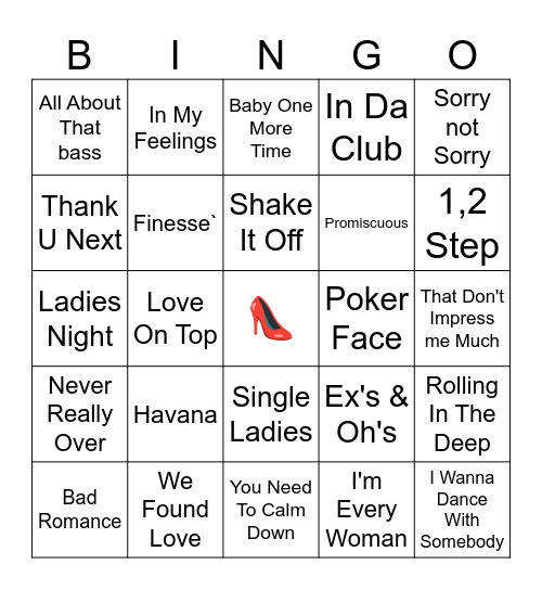 Girls, Girls, Girls Bingo Card