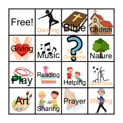 Time with God Bingo Card