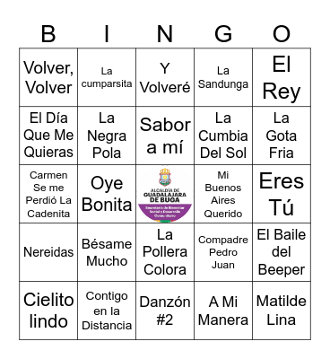 BINGO BAILABLE Bingo Card