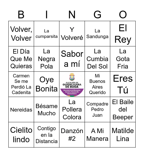 BINGO BAILABLE Bingo Card