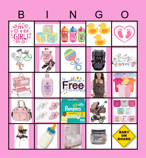 Baby Field’s Shower Bingo Card