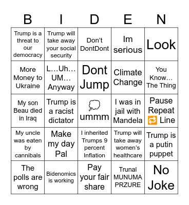 Untitlllll Bingo Card
