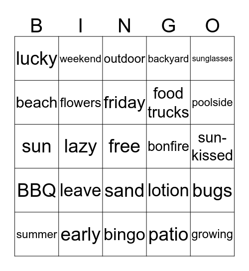 Leave Early Bingo Card