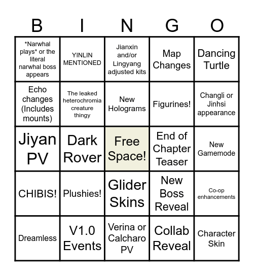 WUTHERING WEEBS LAUNCH STREAM Bingo Card