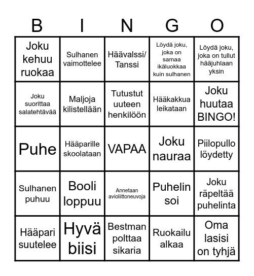 HÄÄBINGO Card