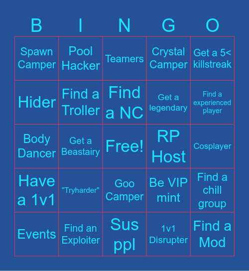 Kaiju Paradise(KP)3.2 Bingo Card