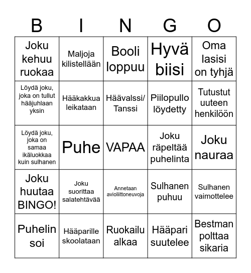 HÄÄBINGO Card