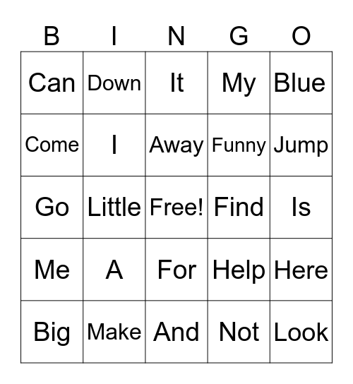 Family Bingo Card