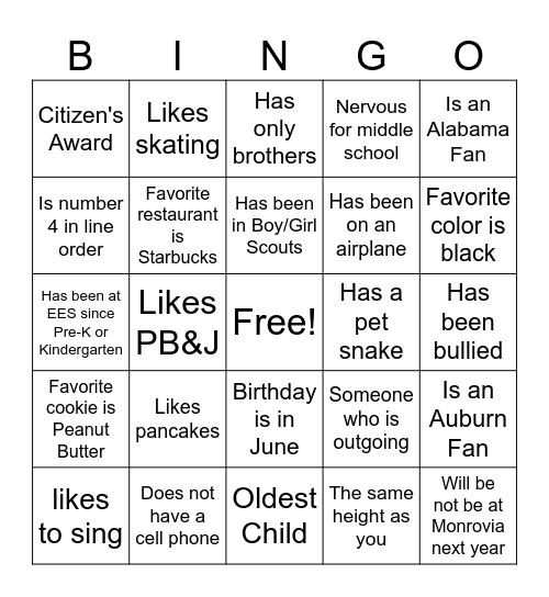 END OF YEAR Bingo Card