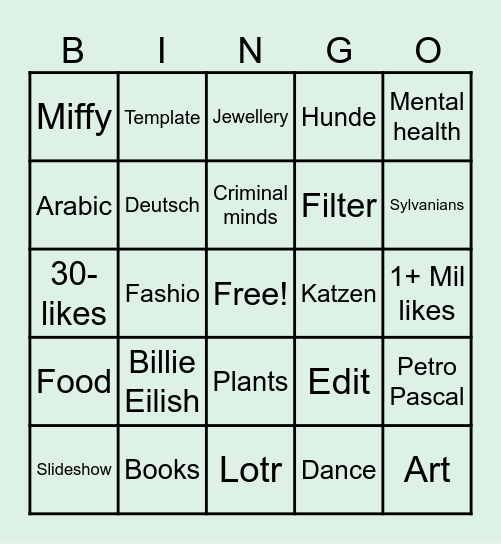 emi bingo Card