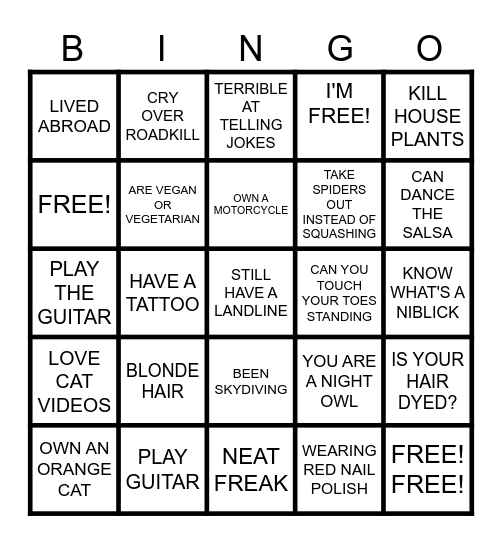 JAMES PLACE Bingo Card