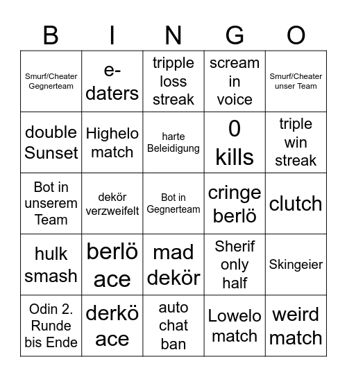 Velöränt Bingo! Bingo Card