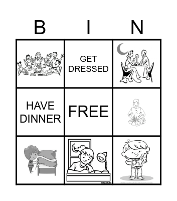 DAILY ROUTINES Bingo Card