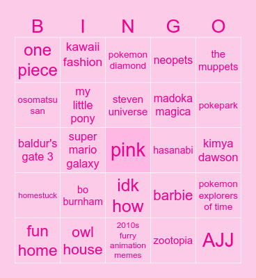it's marnie bingos Bingo Card