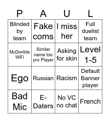Bingo Card