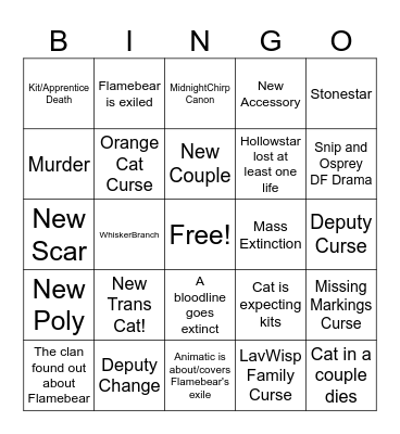 Galaxy Bing Bingo Card