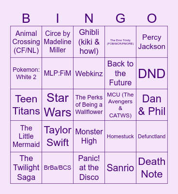 jess bingo Card