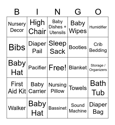 Baby Gonzo Bingo Card