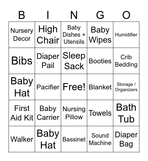 Baby Gonzo Bingo Card