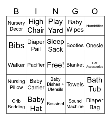 Baby Gonzalez Bingo Card