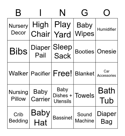 Baby Gonzalez Bingo Card