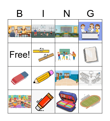 School Bingo Card