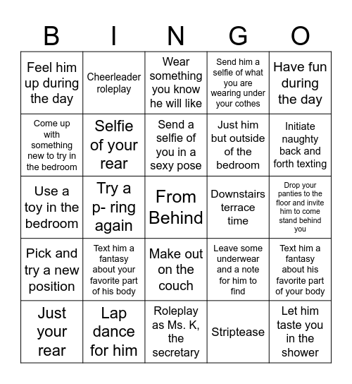 Fun Week Bingo Card