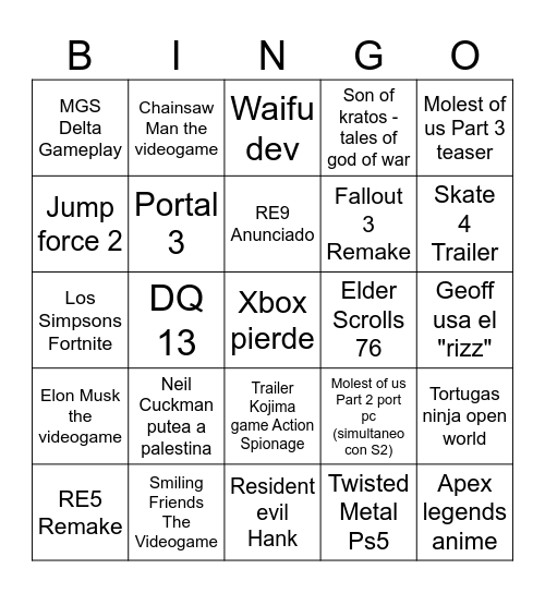 Summer gay fest Bingo Card