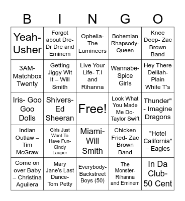 Beats BINGO Card