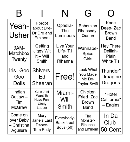 Beats BINGO Card