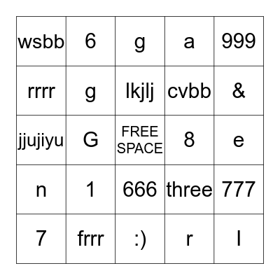 Bingo Card