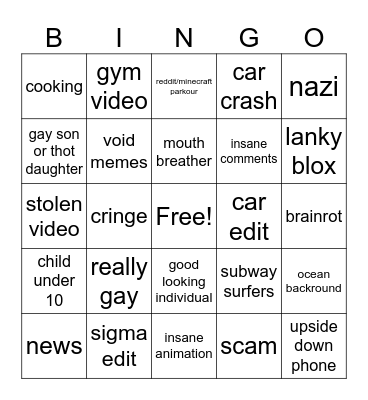 insta bingo Card