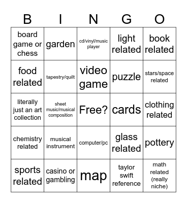 portfolio night metaphor bingo Card