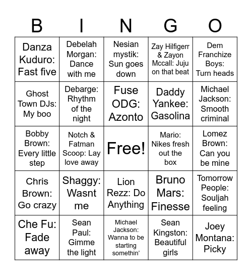 Random Bingo Card