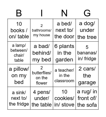 There is - There are Bingo Card