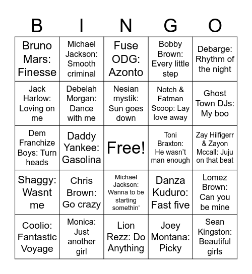 Random Bingo Card
