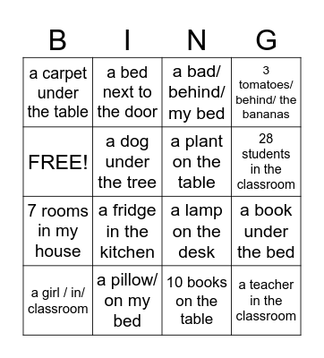 There is - There are Bingo Card