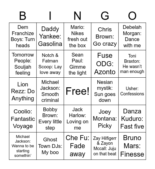 Random Bingo Card