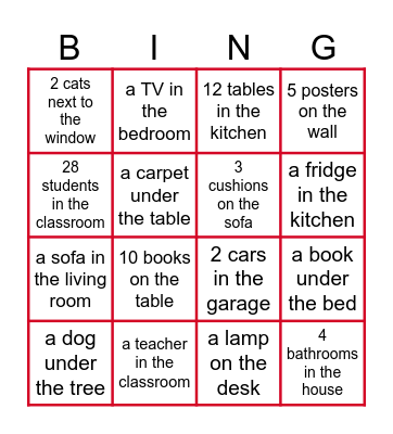 Houses and Homes Bingo Card