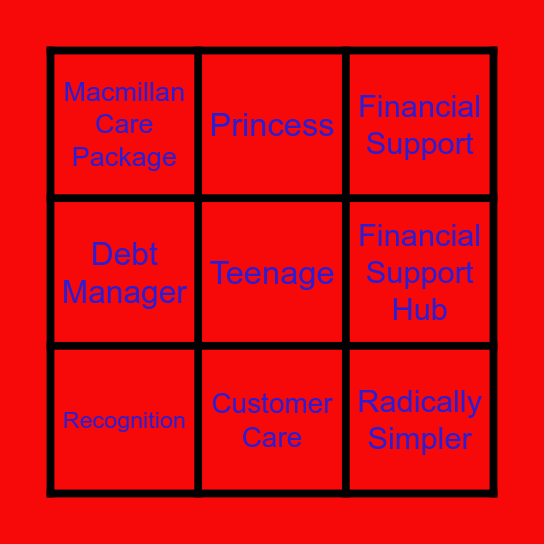 TOWN HALL BINGO Card