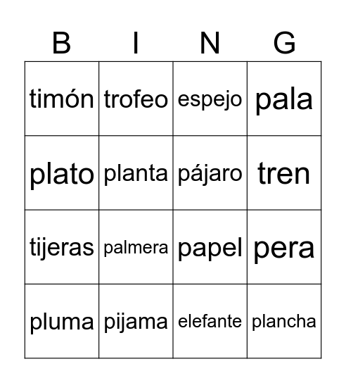 t Bingo Card