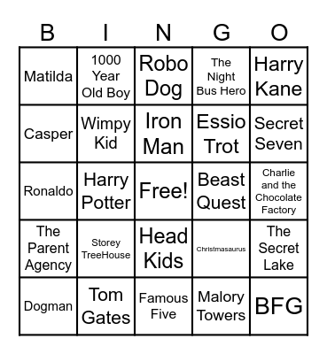 Books Bingo Card